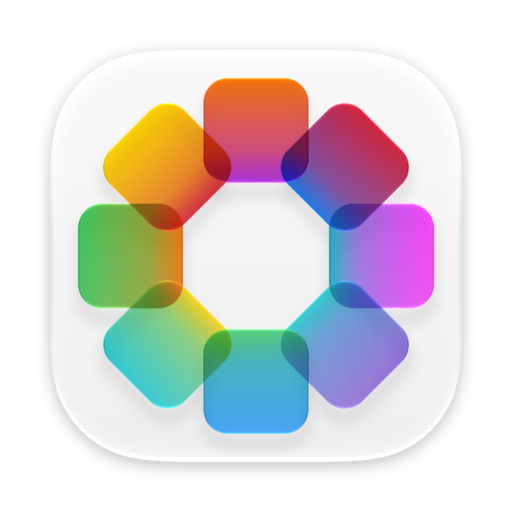 The Slates app icon: eight translucent colored tiles in a ring.